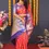 Thumbnail: Women's Flame Red Kanchipuram Silk Zari Woven Saree with Blue Blouse