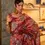 Thumbnail: Maroon Woven Art Silk Saree with Floral Motifs