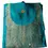 Thumbnail: Teal Blue Pure Silk Kantha Weaving Embroidered Unstitched Salwar Kameez