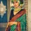 Thumbnail: Teal Woven Kanjivaram Silk Saree