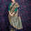 Thumbnail: Women's Golden Zari Woven Banarasi Lehriya Fusion Saree