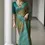 Thumbnail: Elegant Firozi Green Soft Tussar Silk Saree with Geometric Print and Ikkat Pallu