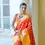 Thumbnail: Red Bandhani Printed and Woven Saree