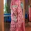 Thumbnail: Women's Pink Organza Silk Saree With Engaging Blouse Piece