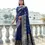 Thumbnail: Women's Midnight Blue Woven Soft Silk Saree