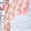 Thumbnail: Weaver Saga Women's Peach Cotton Silk Printed Saree