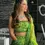 Thumbnail: Green Satin Embroidered Lehenga Choli: Redefine Elegance and Style