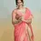 Thumbnail: Peach Pure Handloom Khadi Saree