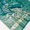 Thumbnail: Teal Blue Woven Kanjivaram Silk Saree with Blouse