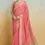 Thumbnail: Peach Pure Handloom Khadi Saree