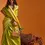 Thumbnail: Parrot Green Pure Handloom Satin Silk Saree With Beautiful Zari Weaving