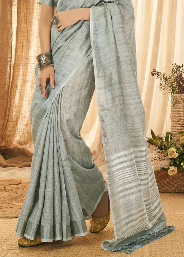 Thumbnail: Grey Soft Linen Saree