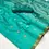 Thumbnail: Turquoise Banarasi Silk Saree With Blouse Piece