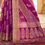 Thumbnail: Ravishing Purple Patola Style Zari Woven Banarasi Saree