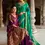 Thumbnail: Purple Woven Satin Silk Classic Saree