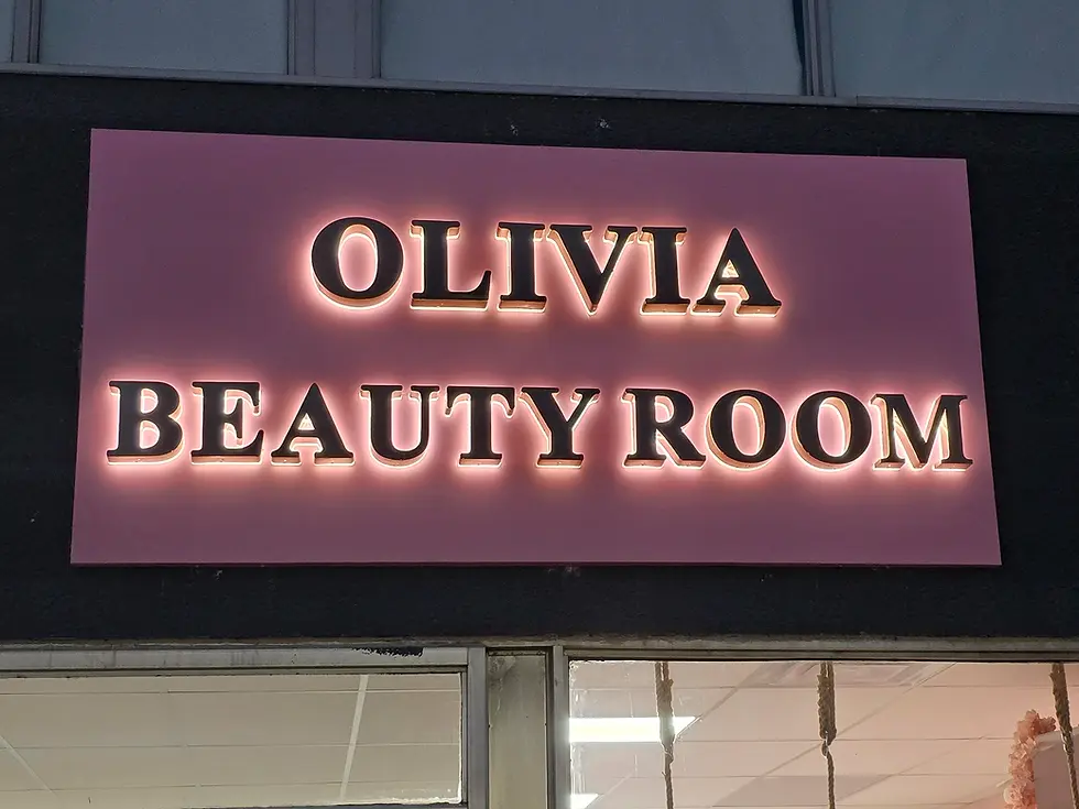 Store Front LED Channel Letter Signs for Olivia Beauty Room, Toronto