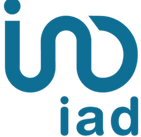 Logo de l'agence immobilière IAD France, soutien de La Compagnie des Cinq Pignons.