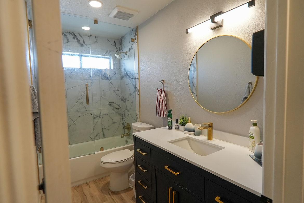 Bathroom shown at Paraclete Haven of Grace.