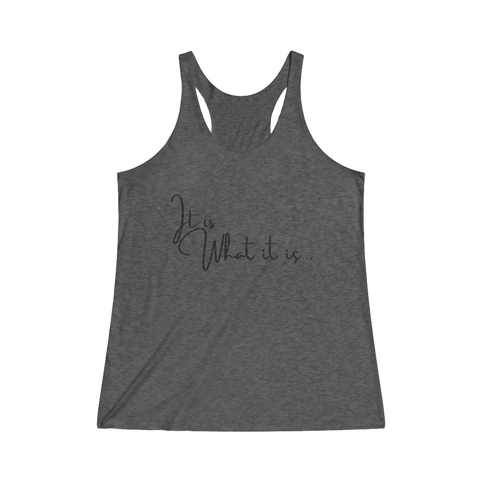 Thumbnail: It is what it is, Women's Tri-Blend Racerback Tank