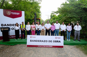 Gobierno de Tuxpan da banderazo de inicio a la primera de 46 obras programadas para este año
