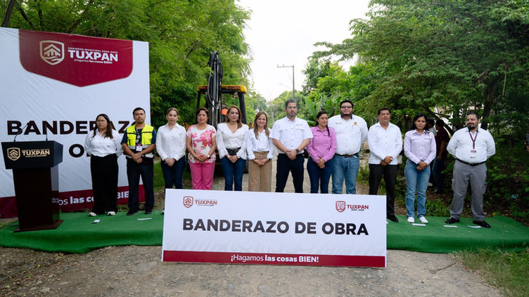 Gobierno de Tuxpan da banderazo de inicio a la primera de 46 obras programadas para este año