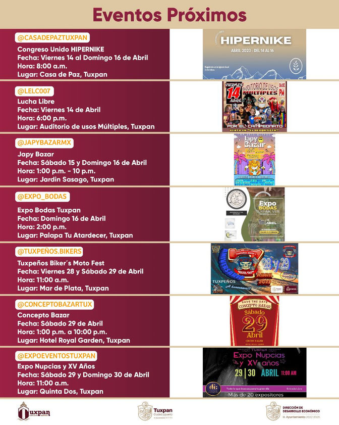 Presentan calendario de actividades en Tuxpan