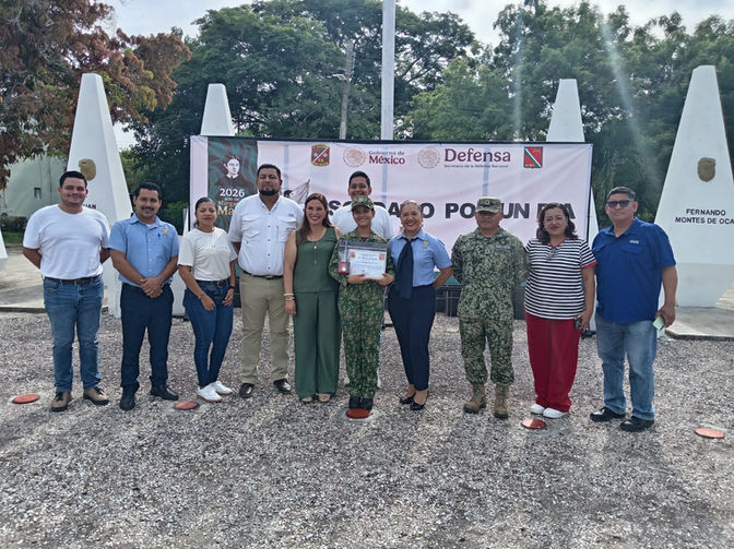 Ejército Mexicano cumple el sueño de la pequeña Hossana al nombrarla “Soldado por un Día” en Cd. Cuauhtémoc, Ver.