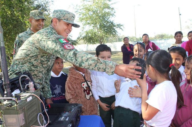 Ejército Mexicano, recibe en sus Instalaciones a escuela primaria