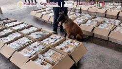 MARINA Y ADUANA DEL AICM IDENTIFICAN CARGAMENTO DE CAFÉ CON COCAÍNA