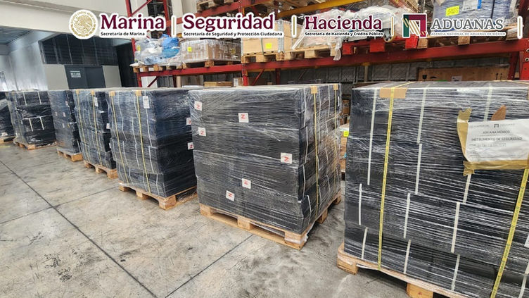 MARINA Y AUTORIDADES ADUANERAS CONFISCAN CIGARROS IRREGULARES EN EL AICM Y EN LA ADUANA DE LÁZARO CÁRDENAS, MICHOACÁN