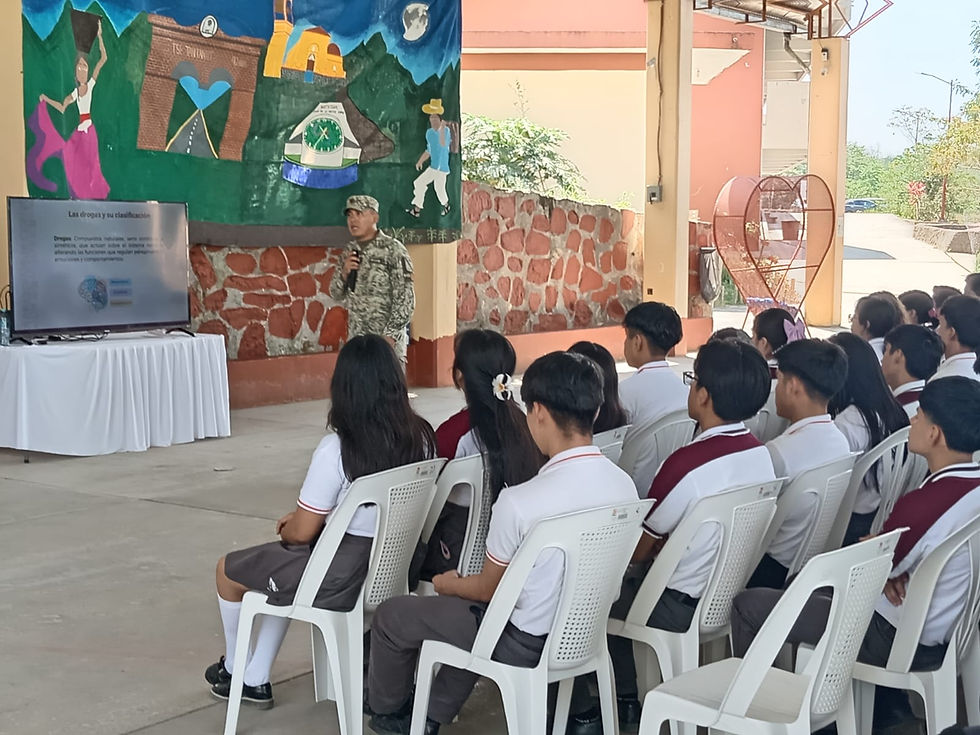 El Ejército Mexicano Impulsa la Prevención de Adicciones entre la Juventud de Filomeno Mata, Veracruz