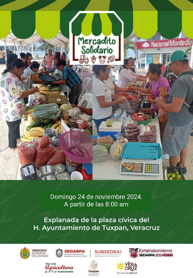 Apoyemos a los productores locales en su “Mercadito Solidario”, que se realizará mañana domingo en la Plaza Cívica
