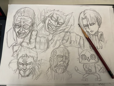 アニメのキャラそれぞれ描いてみました♪