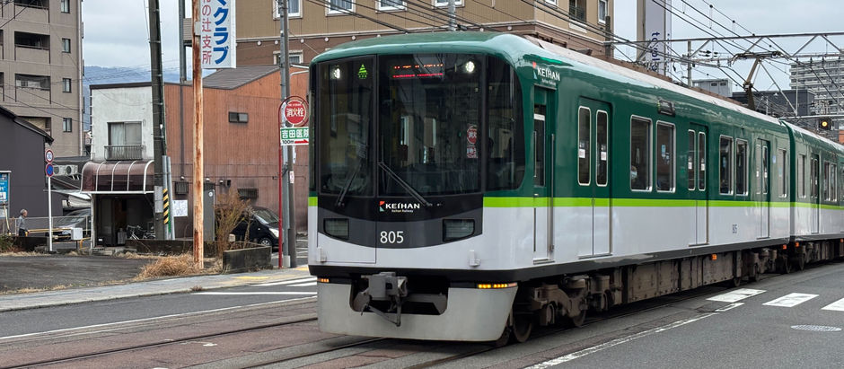 浜大津の風景を彩る、路面電車のある日常🚃