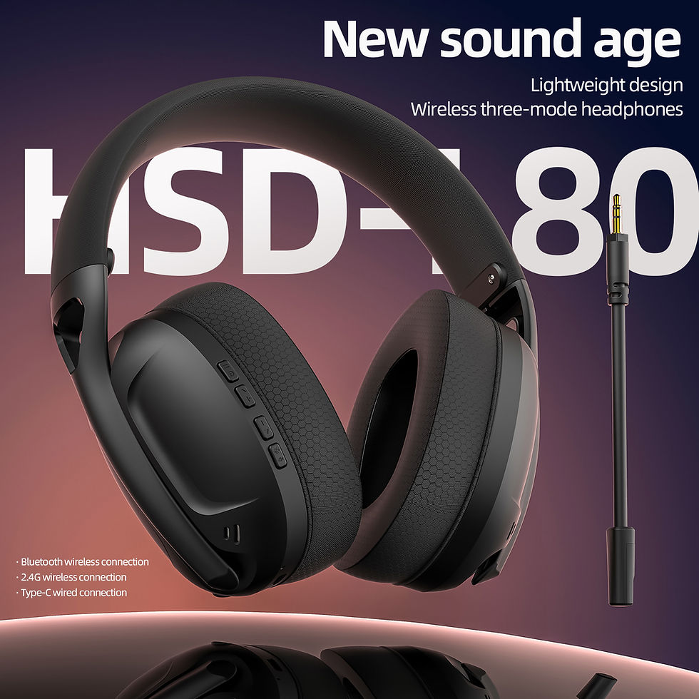 Miniatura: SMAILWOLF L80 Headset gamer com Bluetooth, sem fio e com fio (três modos)