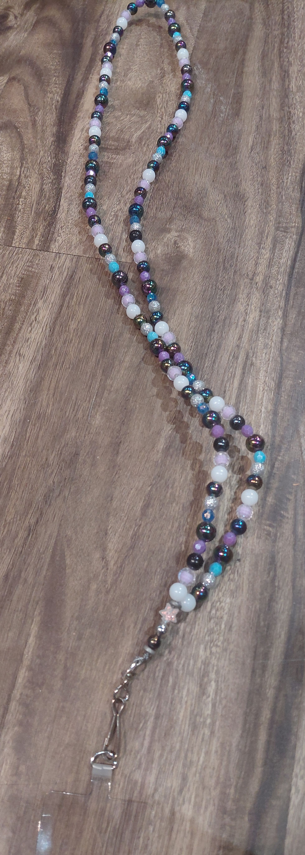 Handmade Beaded Phone & Purse Holder Lanyard – Mermaid Shimmer Style