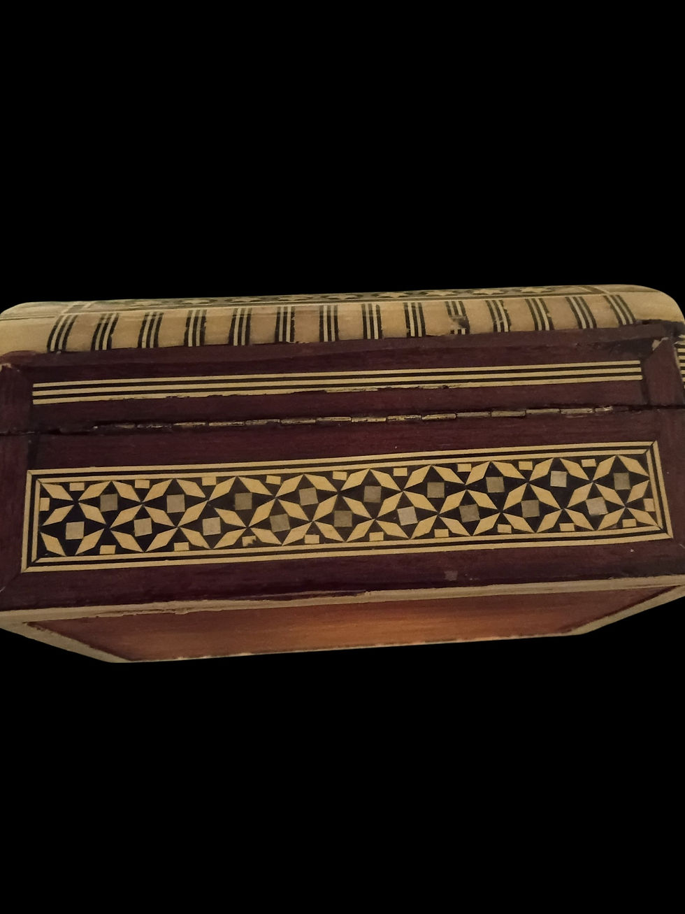 Thumbnail: Antique Syrian/Egyptian Marquetry Inlay Box – Mother-of-Pearl & Camel Bone