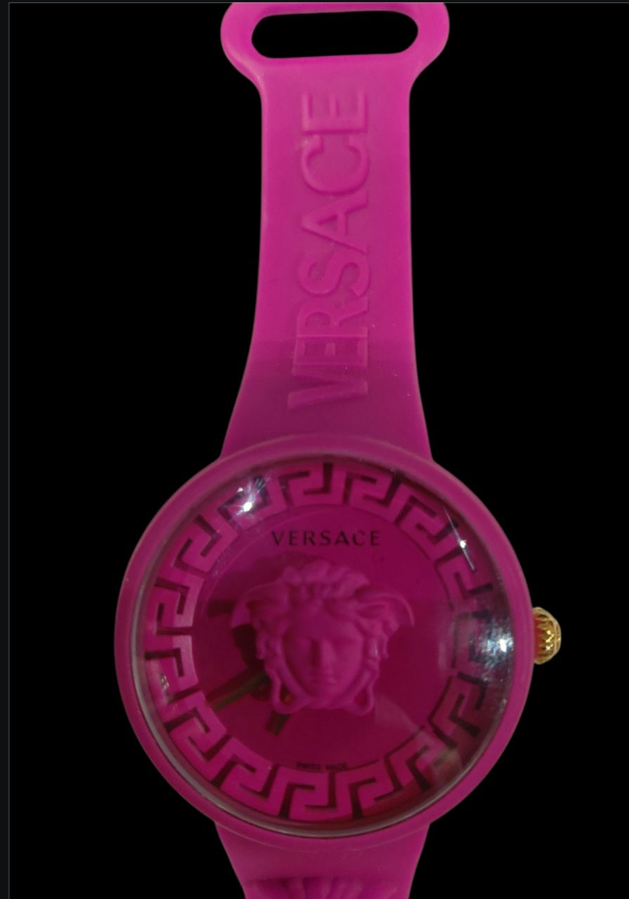 Authentic Versace Silicone Band Watch – Luxury Designer Timepiece – New With Ori