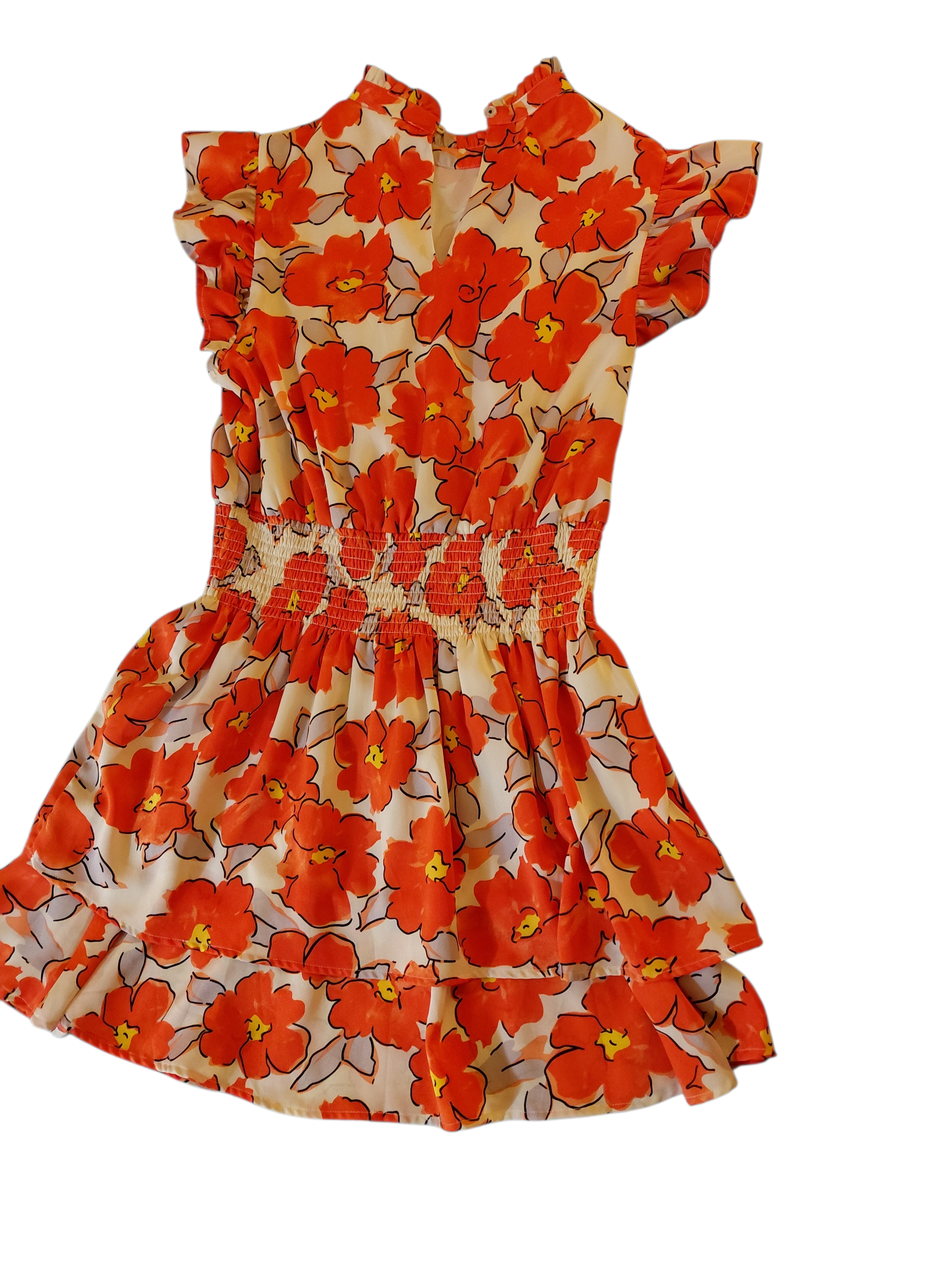 🌺 THML Floral Smocked Waist Dress – Size M