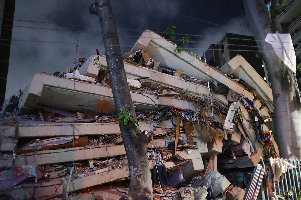 Pancake collapse of a building in Venezuela.