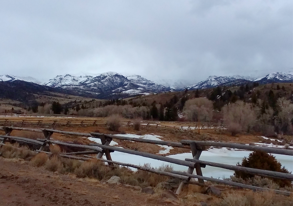Mountains near small remote town of Dubois, Wyoming