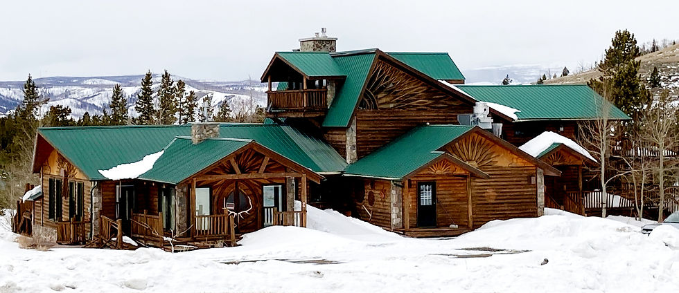 Custom home log cabin beautiful architecture near Dubois, Wyoming