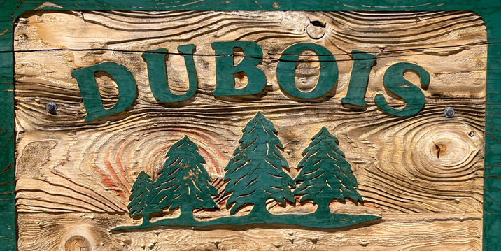 Dubois sign in Dubois, Wyoming