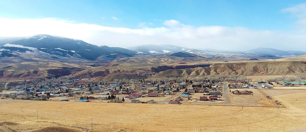 Small remote mountain town of Dubois, Wyoming