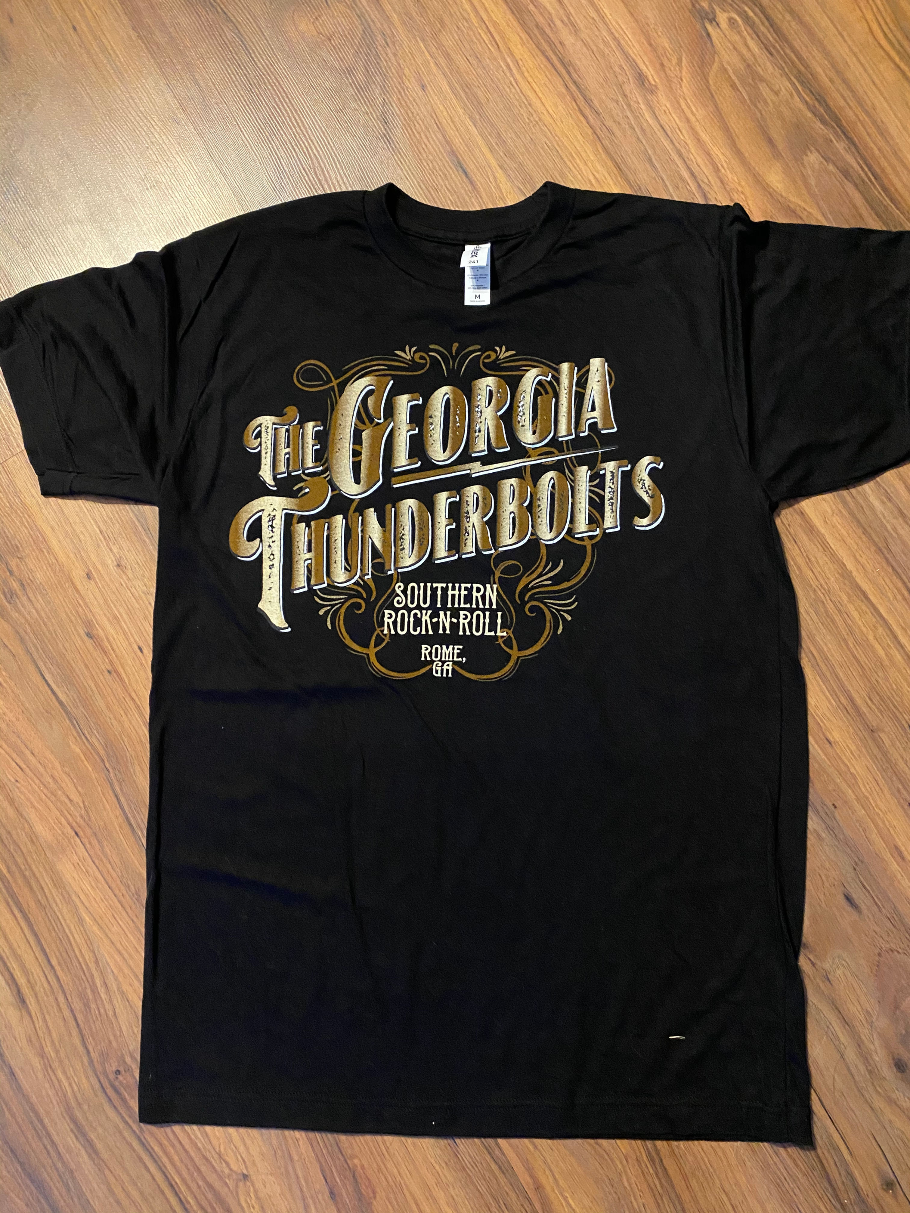 Black Tee New Georgia Thunderbolts logo