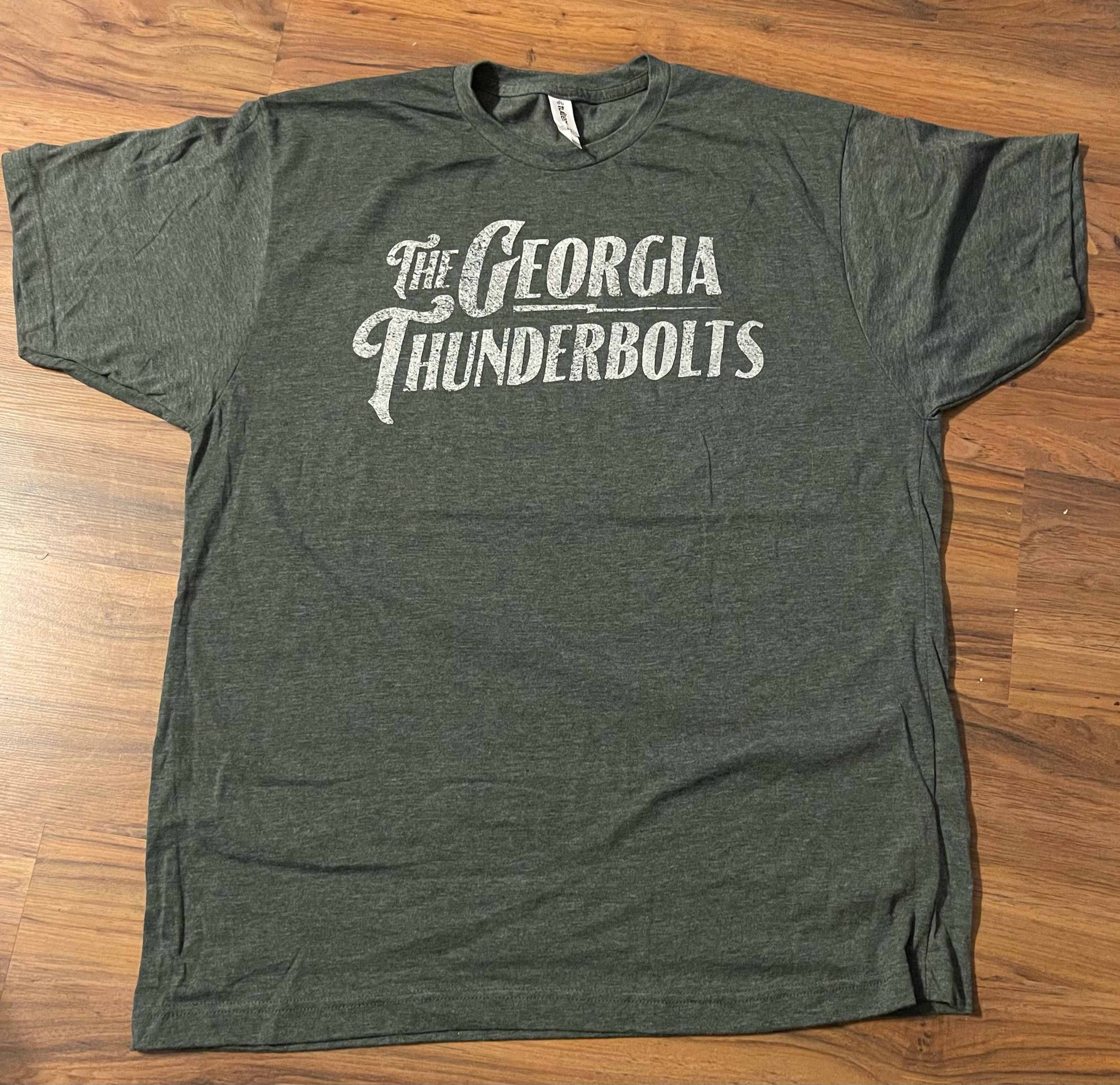 The Georgia Thunderbolts Logo Shirt - Heather Hunter Green