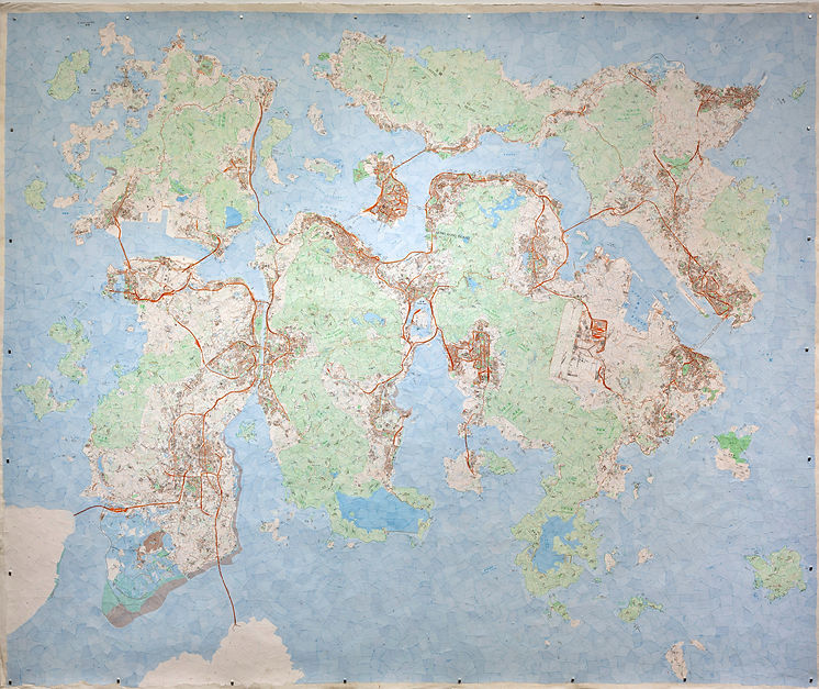 Giraffe LEUNG Lok Hei, Imagine I'm Traveling 就當我在異地旅遊, 2024, mixed media collage on paper,