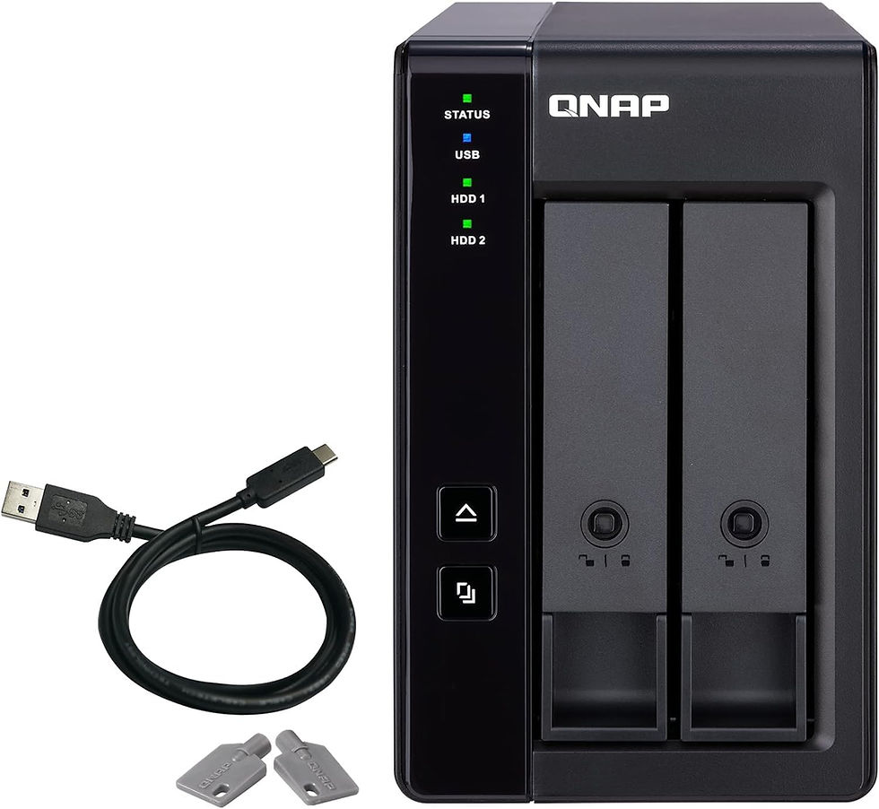 QNAP TR-002 2 Bay USB Type-C Direct Attached Storage with Hardware RAID