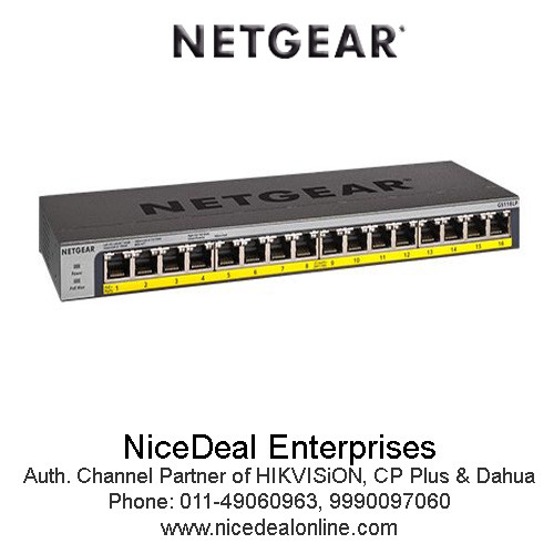 GS116LP | Rs. 14450/- | NETGEAR 16-Port Giga PoE+ Switch | GS116LP