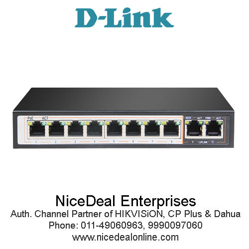 D-Link 8-Port Giga PoE+ Switch (DGS-F1010P-E)